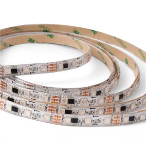 Світлодіодна стрічка RGB SMD5050, WS2811 біла, з управлінням, IP65, 12 В, 30 діодів м, 5 м 