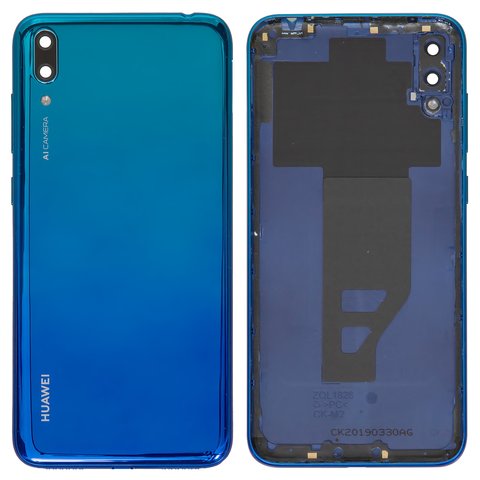 Задняя панель корпуса для Huawei Y7 Pro 2019 , синяя, aurora blue