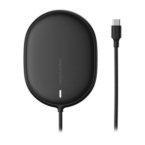 Беспроводное зарядное устройство Baseus BS W518, Fast Charge, черное, USB тип C, 15 Вт, магнитное, #WXQJ 01
