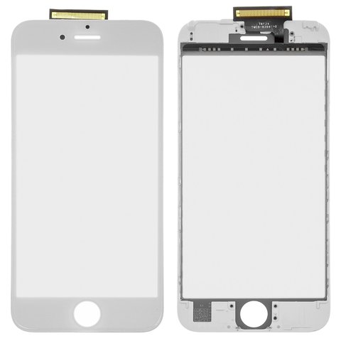 Сенсорний екран для iPhone 6S, з рамкою, з ОСА плівкою, білий, Copy
