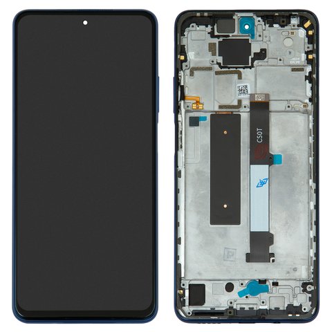 Дисплей для Xiaomi Mi 10T Lite, синій, з рамкою, Original PRC , M2007J17G