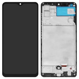 Дисплей для Samsung A325 Galaxy A32, черный, с рамкой, High Copy, с широким ободком, OLED 6,36" 