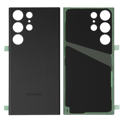 Задня панель корпуса для Samsung S918 Galaxy S23 Ultra, чорна, phantom black