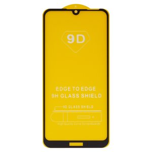 Защитное стекло для Huawei Honor 8A, Y6 2019 , совместимо с чехлом, Full Glue, без упаковки , черный, cлой клея нанесен по всей поверхности