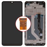 Дисплей для ZTE Blade 20 Smart, чорний, з рамкою, High Copy, V2050