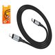 USB кабель Hoco X102, USB тип-C, Lightning, 100 см, 27 Вт, черный, в нейлоновой оплетке, #6942007608749