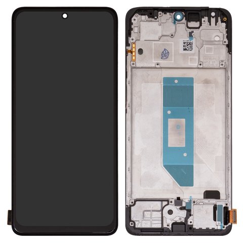Дисплей для Xiaomi Redmi Note 14 4G, чорний, з рамкою, Сopy, TFT , 159.6mm, 24117RN76G, 24117RN76O, global version