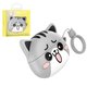 Гарнітура Hoco EW48, бездротова, сіра, біла, з силіконовим чохлом, misty cat, #6942007609982