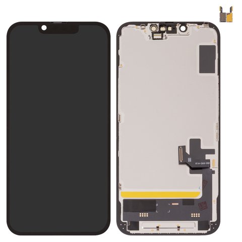 Дисплей для iPhone 16e, черный, с рамкой, High Copy, OLED , DD OLED soft