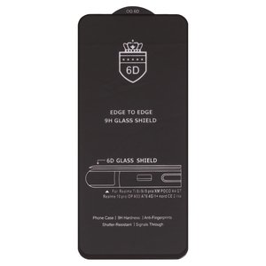 Захисне скло ESD 6D для Xiaomi Poco X4 GT, сумісне з чохлом, Full Glue, Anti Static, без упаковки , чорний