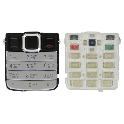 Keyboard compatible with Nokia 7310sn, silver, russian 
