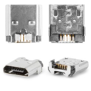 Charge Connector compatible with Microsoft Nokia  640 Lumia, 640 XL Lumia Dual SIM; Nokia 520 Lumia, 525 Lumia, 620 Lumia, 630 Lumia Dual Sim, 730 Lumia Dual Sim, 735 Lumia, X Dual Sim, 5 pin, micro USB type B 