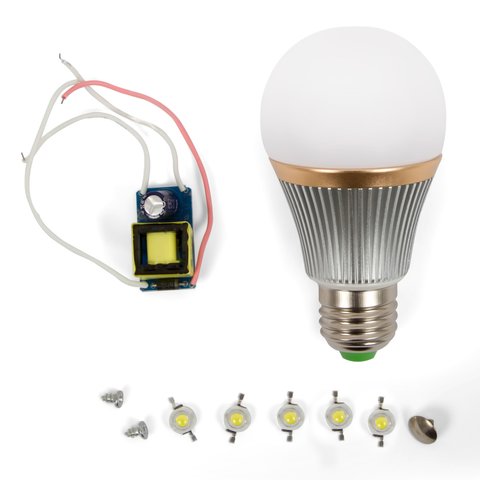 LED Light Bulb DIY Kit SQ Q22 5 W cold white, E27 