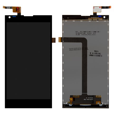 Pantalla LCD puede usarse con Doogee DG550, negro, sin marco, #FPC BA251 00011 A FPC55312A0 V2