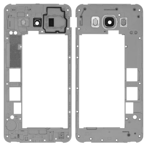 Housing Middle Part compatible with Samsung J710F Galaxy J7 2016 , silver 