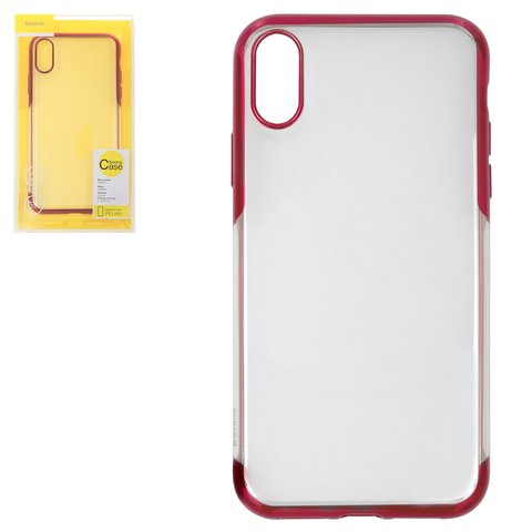 Case Baseus compatible with iPhone XR, red, transparent, silicone  #ARAPIPH61 MD09
