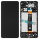 Pantalla LCD puede usarse con Samsung A127 Galaxy A12 Nacho, negro, con marco, Original, empaque industrial, #GH82-26485A/GH82-26486A