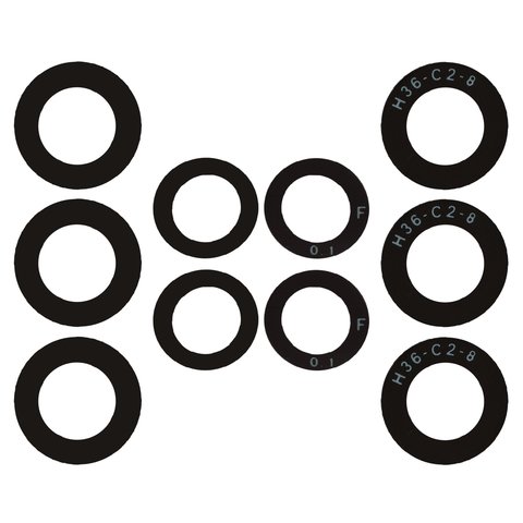 Vidrio de cámara puede usarse con Samsung A536 Galaxy A53 5G, negro, sin marco, juego de 5 uds.
