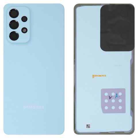 Housing Back Cover compatible with Samsung A336 Galaxy A33 5G, blue, with camera lens 