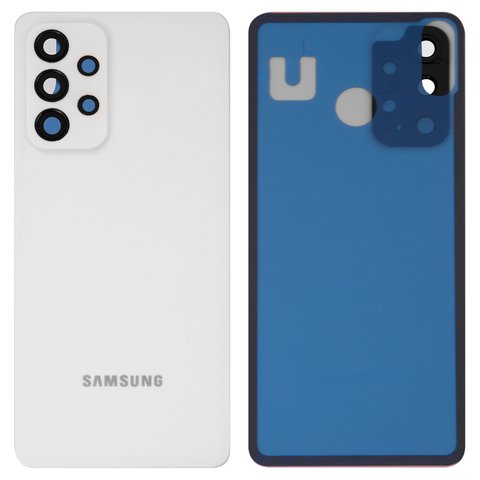 Housing Back Cover compatible with Samsung A536 Galaxy A53 5G, white, with camera lens 