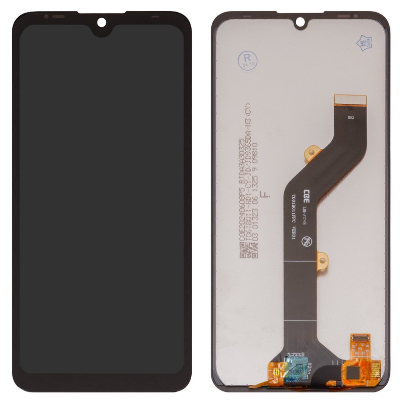 LCD compatible with Tecno Pop 5 (BD2), (black, without frame, High Copy ...