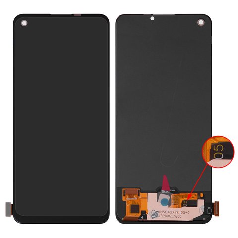 Pantalla LCD puede usarse con Oppo A74, A94, A95 4G, F19, F19 Pro, Reno5 Lite, negro, sin marco, High Copy, OLED  AMS643XY05, VER.05