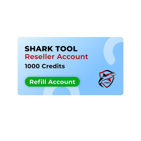 Shark Tool Reseller Account 1000 Credits Refill Account 
