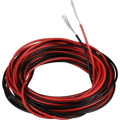 Провод в силиконовой изоляции 28AWG, 0,08 мм², 1 м, красный, UL3135