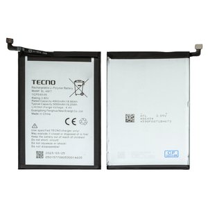 Battery BL 49FT compatible with Tecno Camon 15 CD7 , Pop 4 BC2 , Pop 4 Pro BC3 , Spark 5 Pro KD7 , Spark 6 Go KE5, KE5J , Spark 7 KF6n , Spark 7 Go KF6m , Li Polymer, 3.85 V, 5000 mAh, Original PRC  