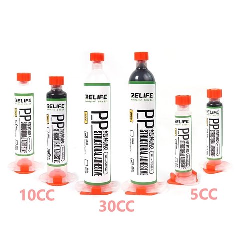 Glue RELIFE RL 035A, polyurethane, black, for gluing back covers, for display frames, 10 ml 