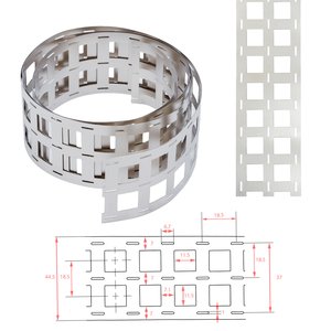 Cinta de níquel para soldar baterías 18650 3P, 0.2 mm, 18.5 mm, 1 m, acero niquelado