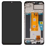 LCD compatible with Realme Note 60, (black, with frame, Original (PRC), RMX3933)