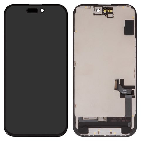 Дисплей для iPhone 15, черный, с рамкой, AAA, TFT , ZY, LTPS FHD