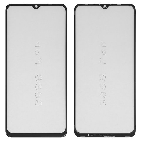 Housing Glass G+OCA PRO compatible with Tecno Pop 7 BF6 , Pop 7 Pro, Spark 10, Spark 10C, Spark Go 2023  BF7 ; Infinix Smart 7 X6515 , Smart 7 HD X6516 , with OCA film, black 