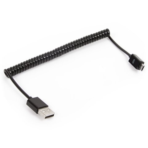 USB Cable, USB type A, micro USB type B, black 