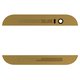 Top + Bottom Housing Panel compatible with HTC One M8, (golden)
