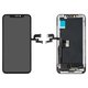 LCD compatible with iPhone X, (black, with frame, HC, (AMOLED), GX OEM soft)