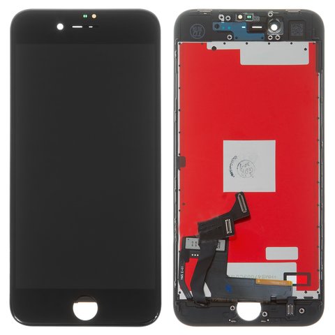 LCD compatible with iPhone 8, iPhone SE 2020, (black, with frame, AAA,  Tianma, with camera and proximity sensor plastics) - GsmServer