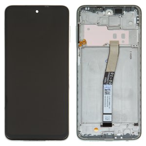 LCD compatible with Xiaomi Redmi Note 9 Pro, Redmi Note 9S, gray, with frame, High Copy, M2003J6B2G, M2003J6A1G 