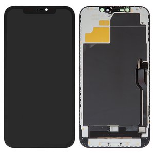 LCD compatible with iPhone 12 Pro Max, black, with frame, AAA, TFT , ZY LTPS HD+ 