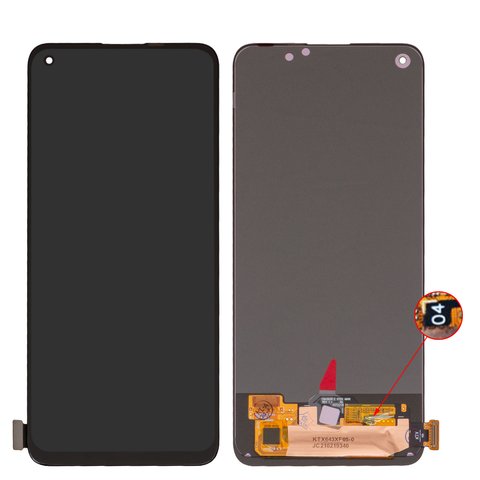 LCD compatible with Oppo A74, A94, A94 5G, A95 4G, F19, F19 Pro, F19 Pro Plus 5G, Reno5 Lite, Reno5 Z, black, without frame, High Copy, OLED CHP2219, CPH2203, CHP2365, CPH2365, CPH2205, CHP2219, CPH2219, CPH2285, AMS643XY04, VER.04