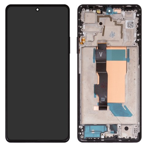 LCD compatible with Xiaomi Poco F5, black, with frame, Original PRC , 23049PCD8G, 23049PCD8I 