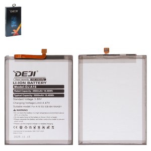 Battery Deji EB BA166ABY compatible with Samsung A165 Galaxy A16, A166 Galaxy A16 5G, A175 Galaxy A17 4G, A176 Galaxy A17 5G, A266 Galaxy A26, Li ion, 3.88 V, 5000 mAh 