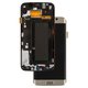 Pantalla LCD puede usarse con Samsung G925F Galaxy S6 EDGE, dorado, con marco, Original, empaque industrial, #GH97-17162C/GH97-17317C/GH97-17334C