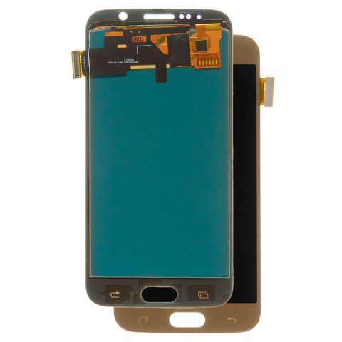 Pantalla LCD puede usarse con Samsung G920 Galaxy S6, dorado, con ajuste de brillo, Best copy, sin marco, Copy, TFT 