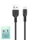 Cable USB Hoco X13, USB tipo-A, micro USB tipo-B, 100 cm, 2.4 A, negro, #6957531061168