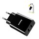 Adaptador de red Baseus Speed Mini Dual, 10.5 W, negro, 2 puertos, #CCFS-R01