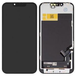 Pantalla LCD puede usarse con iPhone 13, negro, con marco, AAA, TFT , JK