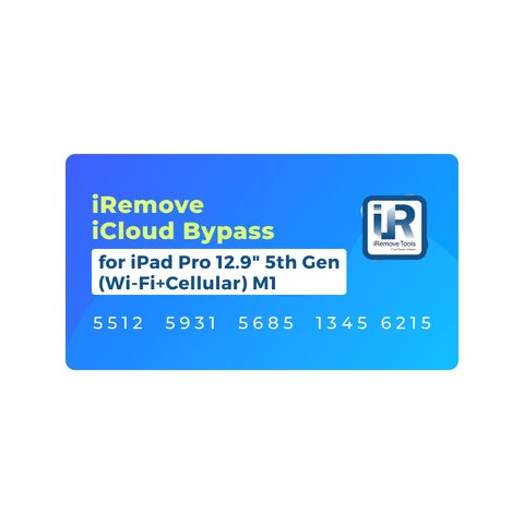 iRemove iCloud Bypass para iPad Pro 12.9" 5th Gen Wi Fi+Cellular  M1