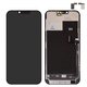 Pantalla LCD puede usarse con iPhone 13 Pro Max, negro, con marco, HC, sin microchip, (AMOLED), GX OEM soft, 120Hz